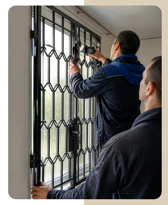 Установка распашных решеток в Георгиевске цена от 6700 р. | ДвериЛегко-Грг